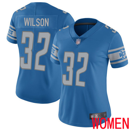 Detroit Lions Limited Blue Women Tavon Wilson Home Jersey NFL Football #32 Vapor Untouchable->women nfl jersey->Women Jersey